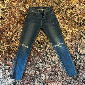 Lucky Brand Dark Wash Distressed Skinny Jeans